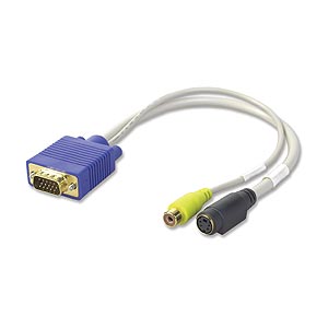 1 ft. HD15 Video Cable to S-Video & TV