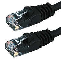 Image of 14 ft BLACK CAT5-E UTP Crossover w/Boots