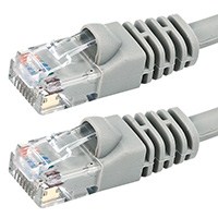Image of 50 ft. GRAY CAT6 UTP Cable with Boots