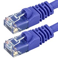 5 ft. PURPLE CAT5E UTP Cable with Boots