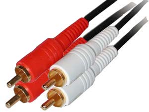 3 ft. RCA Audio Cable-Red/White-Premium