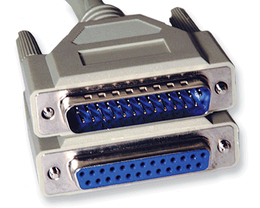 25 ft. DB25 M/F Null Modem Cable