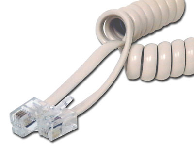 6 ft. 4C Handset Telephone Cable-BEIGE