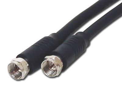 12 ft. RG6 F-Pin Coax Cable - BLACK