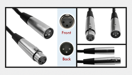 6 ft. 3-pin XLR Male to Female Cable