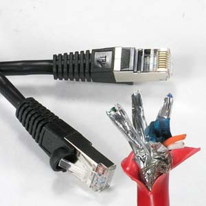10 ft. BLACK CAT5E Shielded Patch Cable