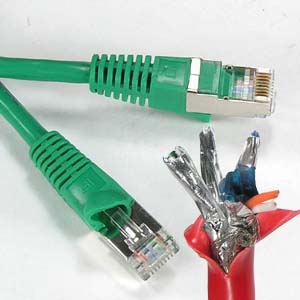 Image of 1 ft. GREEN CAT5E Shielded Patch Cable