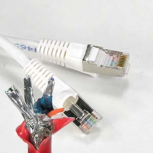5 ft. WHITE CAT5E Shielded Patch Cable