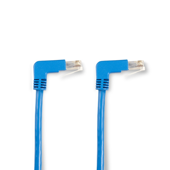 6 ft. CAT5E 90 Down to 90 Down-BLUE