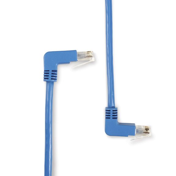 6 ft. CAT5E 90 Down to 90 UP - BLUE