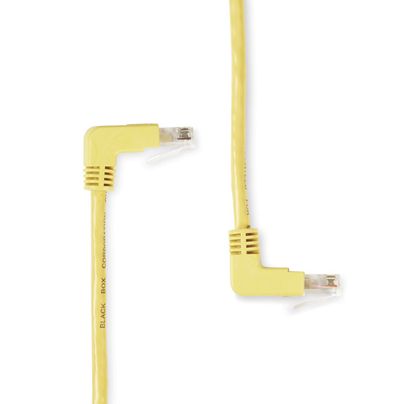 15 ft. CAT5E 90 Down to 90 UP - YELLOW