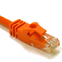 Image of 100 ft. ORANGE CAT6 UTP Cable-EZ-Squeeze