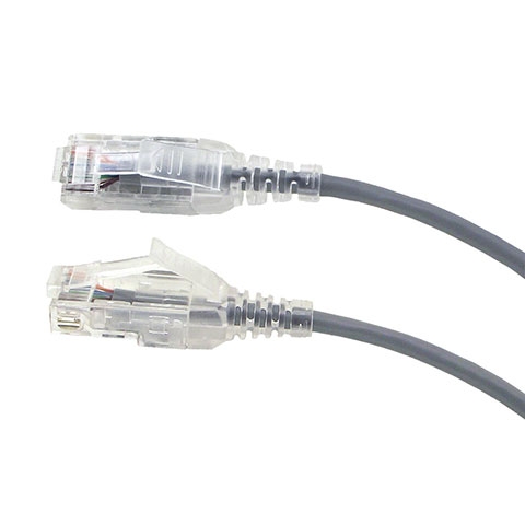 6 inch CAT6 Slim Jacket Patch Cable-Gray