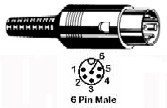 6-pin DIN Male