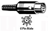 8-pin DIN Male