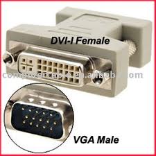 DVI-I Female to VGA HD15 Male Adapter