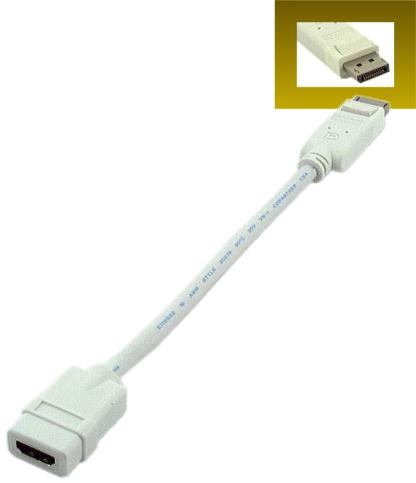 DisplayPort M to HDMI Female Adapter-8"