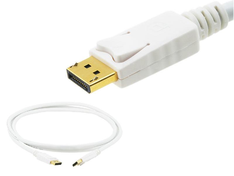 3 ft. Display Port Male/Male Cable-WHITE