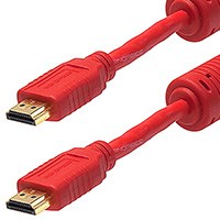 6 ft. High-Speed HDMI w/Ferrites-RED