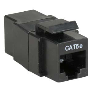 CAT5E UTP Snap-In Keystone Coupler-BLACK
