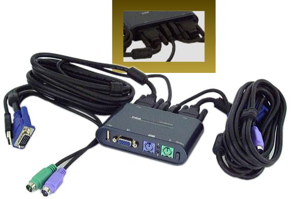2-port Compact KVM Switch (with cables)