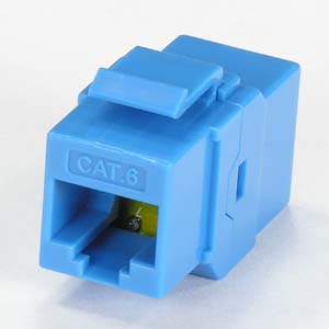 Image of CAT6 UTP RJ45 F/F Snap-in Coupler-BLUE