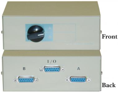 DB15 2-way Manual Switch Box