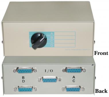Image of DB15 4-way Manual Switch Box
