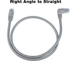 Image of 2 ft. CAT6 Rt Angle to Straight-Shielded