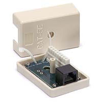 1-port SurfaceMount Box w/C5E Jack-BEIGE