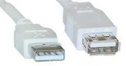 Image of 3 ft. USB 2.0 A/A Male/Female - IVORY