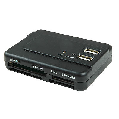 6-port USB 2.0 Hub w/Mukti-card Reader