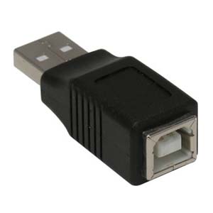 USB 2.0 Type A /B - Male/Female - Black