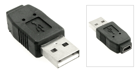 USB 2.0 A Male to Mini B 5-pin Female