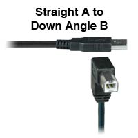 3 ft Type A Straight to Down-Angle TypeB