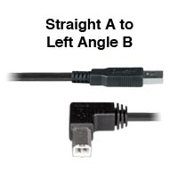 3 ft Type A Straight to Left-Angle TypeB
