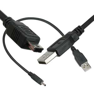 Image of 12" USB Type A Male to Mini 5-pin