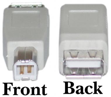 USB 2.0 Type A/B - Female/Male - Gray