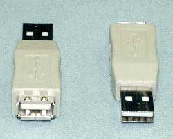 USB 2.0 Type A/A - Male/Female-GRAY