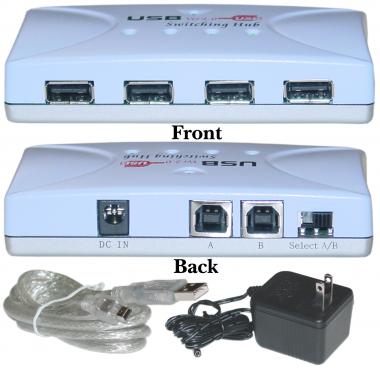 4-port USB 2.0 AB Switchable Hub