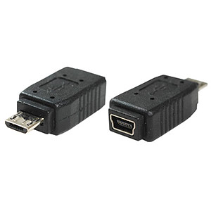 USB 2.0 Mini B (5-pin) F to Micro B Male