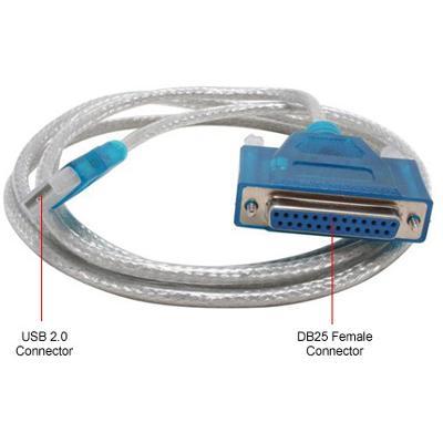 USB to DB25 Female Parallel Cable