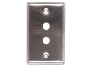 2-D-hole Wallplate for SVHS Connector